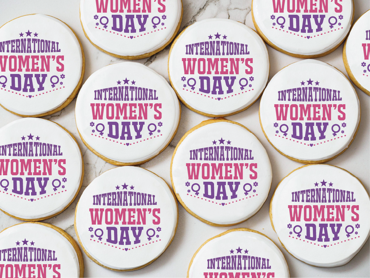 International Women's Day Sugar Cookie