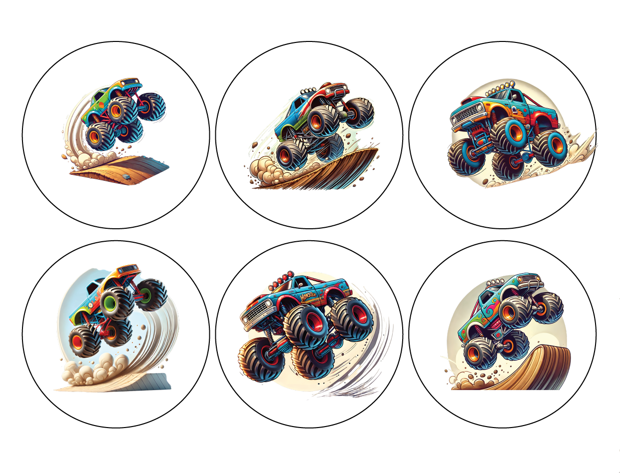 Monster Trucks Sugar Cookie