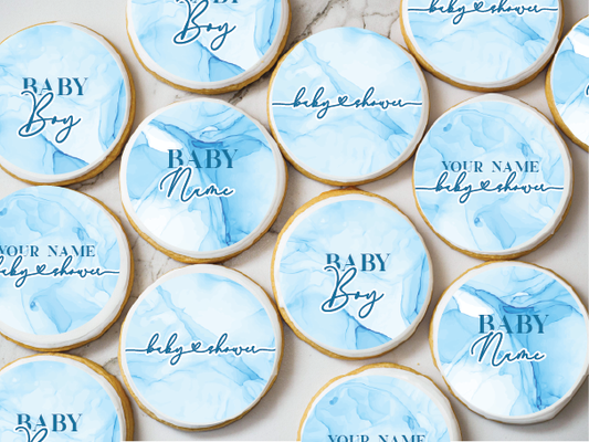 Baby Shower (Boy) Sugar Cookie