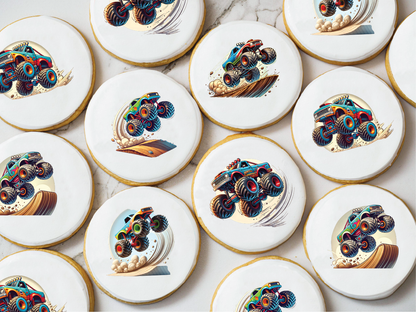 Monster Trucks Sugar Cookie