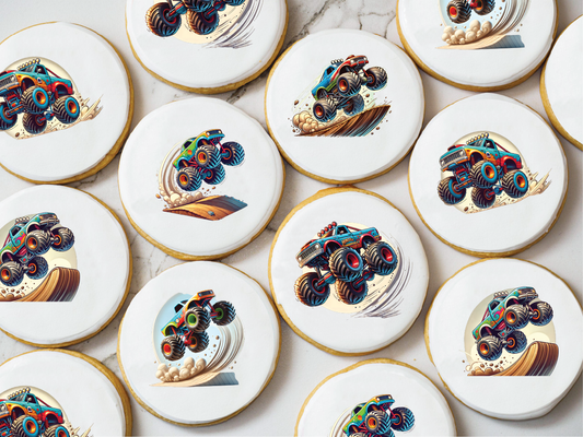 Monster Trucks Sugar Cookie